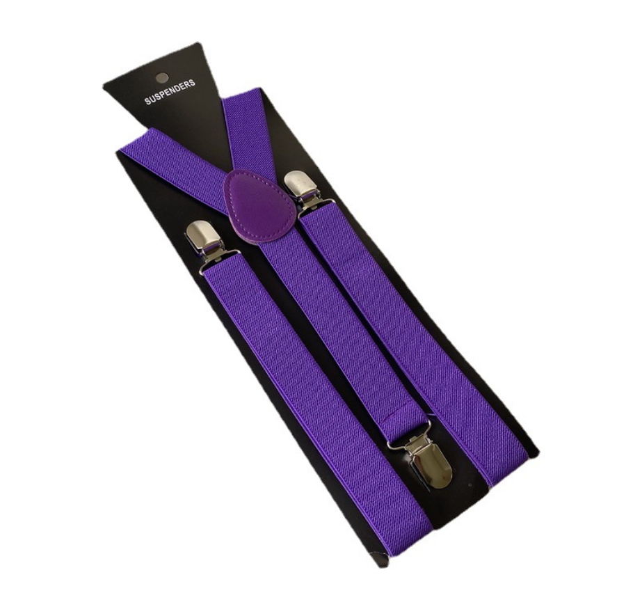 Подтяжки для взрослых мужчин, эластичные регулируемые однотонные официальные регулируемые, с 3 зажимами