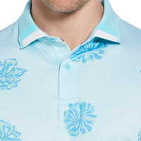 Vente en gros de t-shirt polo de golf respirant à séchage rapide pour hommes, vêtement à imprimé floral, décontracté à manches courtes, design de marque gratuit D