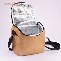 Sac isotherme de grande capacité Colefa, sacs de pique-nique isolés de qualité supérieure, pliables, refroidissement rapide, sac à déjeuner brun pour le travail et l'école