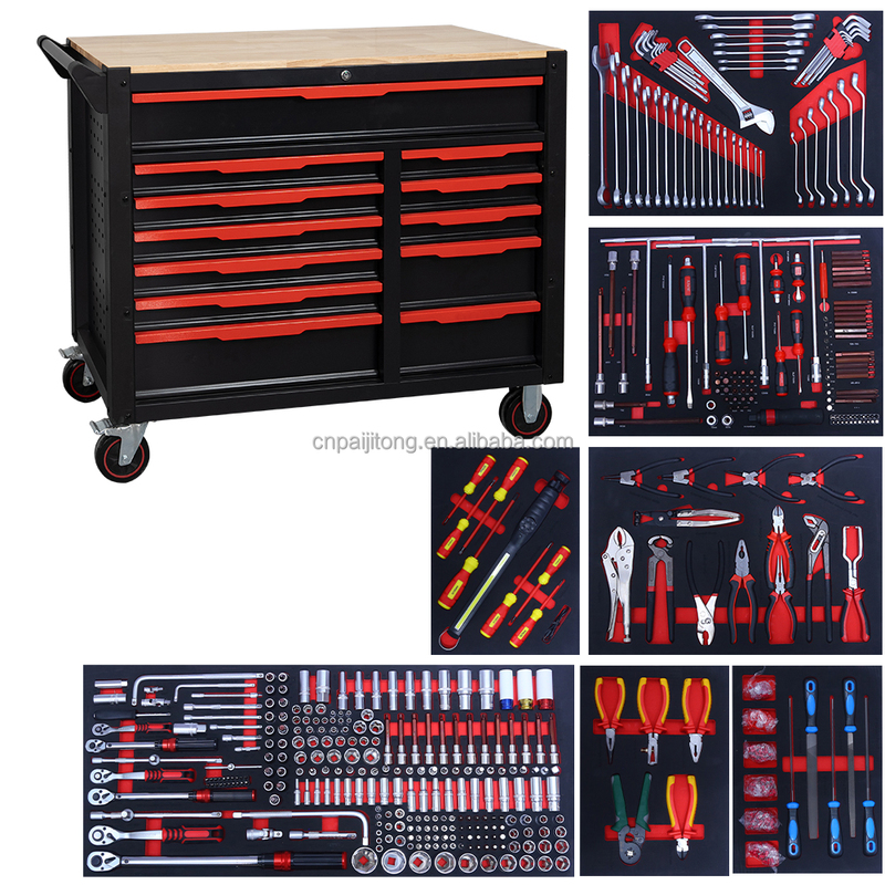 Black Mobile Metal Tool Chest Garage