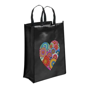 Heart Diamond painting carry bag Diamond mosaic paint by number diy paintings shopping bag room decor