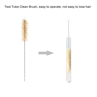 Brosse de nettoyage pour pailles en acier inoxydable, écologique, biodégradable, en fibres de sisal naturelles, avec poils en chanvre