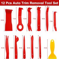 Kit de 24 outils de démontage de garnitures avec outil de retrait de clips et de fixation, grattoir à autocollants, outil de levier en plastique pour automobile, outil de démontage de panneaux de porte de voiture