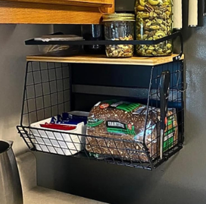 Hiện Đại Từ Bằng Gỗ Treo Tường Nhà Bếp & Phòng Tắm Rau Trái Cây Lưu Trữ Giá Công Suất Lớn Tối Giản Có Thể Tháo Rời Thiết Kế - Product Image 3