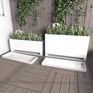 Jardinière rectangulaire minimaliste de luxe léger, étanche, avec <span class=keywords><strong>bac</strong></span> de récupération d'eau pour balcon, centre commercial, terrasse - Vente en gros - Product Image 2