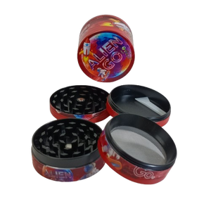 Molinillo de hierbas Alien Go 6 colores, personalizado, duradero, de 50 mm, de aleación de zinc metálica, de 4 capas, para accesorios de fumar. - Product Image 5