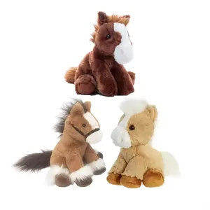 CE Certified Custom Horse Stuffed Animal With Herbal Seeds Filled Pads Microwave Horse Plush Toys Personalized Brand Embroidery