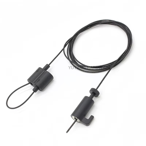 Pince de plafond de sortie latérale de système de suspension de plafond de <span class=keywords><strong>crochet</strong></span> en métal enduit noir avec le mousqueton - Product Image 3