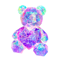 Collier LED en forme de cœur d'ours changeant de couleur haut de gamme à succès pour la Saint-Valentin, nouveau cadeau USB, boîte cadeau, décorations de fête
