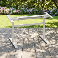 Bureau assis-debout électrique à double plateau, réglable en hauteur, ergonomique, pour bureau à domicile, avec moteur simple à deux étages inversés