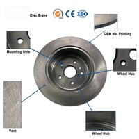 Hedlok Vente en gros de pièces automobiles Disque de frein avant et arrière pour Toyota à prix avantageux 43512-0K080 43512-0K060