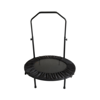 Mini trampoline pliable en PVC de 40 pouces, silencieux, avec poignée réglable, durable, écologique, équipement de gym d'intérieur