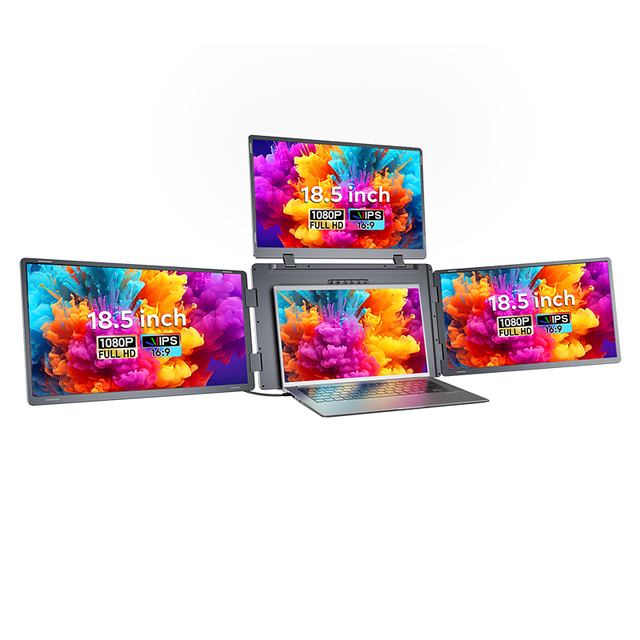 Consumer electronics 18.5 inch big size external monitor 4 screens for laptop display portable monitors for working gaming