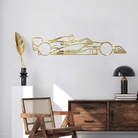 Decorazione Murale in Metallo 3D OEM 2026 Auto da Corsa F1, Taglio Laser, Finitura Antiruggine, Misure Personalizzabili per Appassionati di Auto