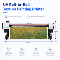 Impresora UV de rollo a rollo GCLOR Deluxejet3200U1 de 3.2m con doble carril de 1500mm I3200-U1 para impresión 3D en relieve, papel tapiz, PVC y cuero