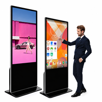 Pantalla LCD Digital de Señalización y Publicidad de 43, 49, 55 y 65 Pulgadas, con Soporte, WiFi/USB/CMS, Panel Táctil para Anuncios