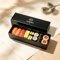 Boîte à sushi de qualité alimentaire avec couvercle et base, emballage personnalisé pour sushi à emporter, boîte cadeau en papier carton