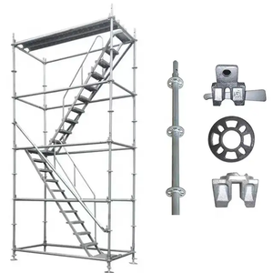 Système d'échafaudage Layher Ringlock Métal Andamio Construction <span class=keywords><strong>Echafaudage</strong></span> modulaire multidirectionnel galvanisé tout autour - Product Image 1