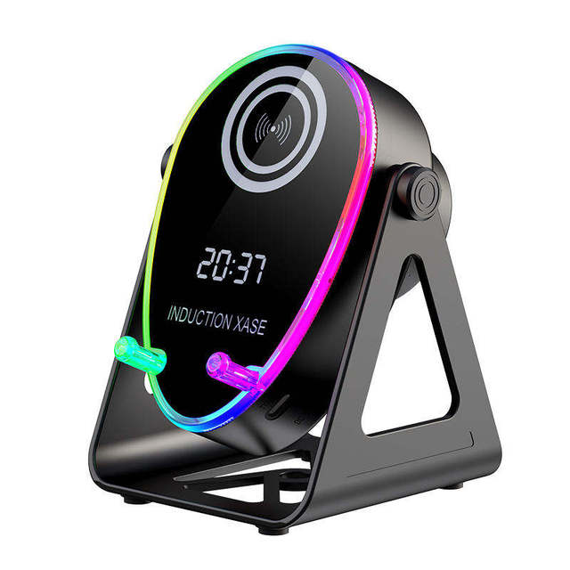 Wireless Induction Speaker 3 in 1 Phone Holder 360° Rotate Stand Multi-function Portable Phone Stand