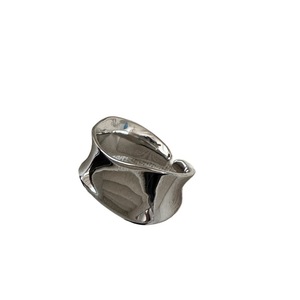 Anillo de textura de arco romántico S925 Plata de ley con chapado de 18K Diseño simple con incrustaciones Versión coreana Anillo fino - Product Image 4