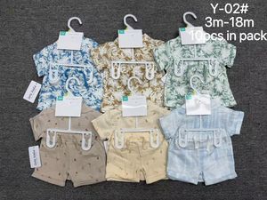 Conjunto de 4 Piezas para Niños Pequeños con Diseño Hawaiano, Serie <span class=keywords><strong>Hermanos</strong></span>, Manga Corta, Estampado de Hojas Multicolor, con Gafas de Sol y Gorro para el Sol - Product Image 2
