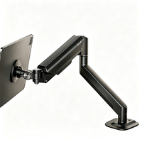 Support de tablette ergonomique flottant en gros avec bras de moniteur magnétique à ressort à gaz pour écran portable de 14 pouces pivotant OEM/ODM