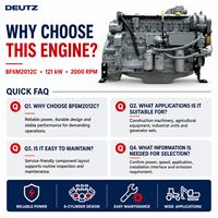 Prix usine Moteur diesel Deutz BF6M2012C BF6M2012 121 kW 2100 tr/min 6,06 L pour niveleuse, rouleau compresseur, chargeuse