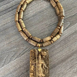 Pulsera de cuentas de Oud premium, cuentas de madera de agar natural, pulsera elástica hecha a mano, unisex, para meditación, yoga, joyería espiritual - Product Image 1