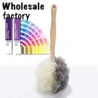 Éponge de bain douce et grande, exfoliante, avec poignée, éponge de bain, loofah, brosse
