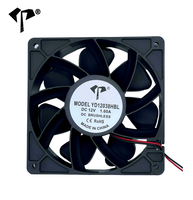 Ventilateur Axial Haute Vitesse AC DC EC 12038, Ventilateur Sans Balais Ultra-Puissant 4 Broches PWM, en Plastique PBT et Aluminium, pour Refroidissement d'Alimentation Électrique