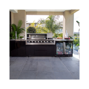Refrigerador de acero inoxidable 304, estación de madera personalizada, parrilla Foshan de acero inoxidable, muebles de barbacoa, gabinete, <span class=keywords><strong>mesa</strong></span> de cocina al aire libre - Product Image 6