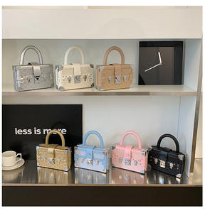 Sac de boîte de mode exquis nouveau sac à bandoulière de couleur unie pour femmes sac de messager à la mode - Product Image 2