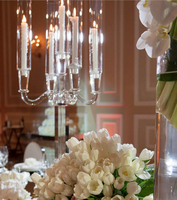 Bougies auriculaires à 5 bras, bouteille cylindre moderne, chandelles en cristal, pour événement, pièce centrale de Table