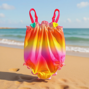 Costume da bagno intero HDJ con volant in colore sfumato e controllo della pancia, taglia 468101214 - Product Image 4