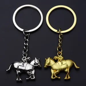 Mustang Schlüssel bund benutzer definierte 3D Pferd Metall Schlüssel anhänger Anhänger Tier Glücklicher Erfolg Pferd Schlüssel bund Pferd Form Schlüssel ring Business Geschenke