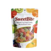 Fruitprint staande ritssluitingszak, hersluitbaar, voor gemengde gedroogde vruchten snacks verpakking