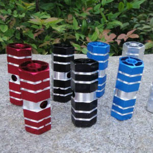 JZ Aluminum Alloy <b>Bicycle</b> <b>Handlebar</b> Grips 25.4 Mm Inner Diameter Mountain Bike Use Black Silver Red Blue Yellow Colors - Product Image 1