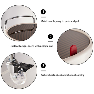 Nhựa Xe Đẩy Hiện Đại Sofa Bên Bảng Có Thể Tháo Rời Bàn Cà Phê Hộ Gia Đình Phòng Khách Bên Tủ Lưu Trữ Giá Giỏ Hàng - Product Image 4