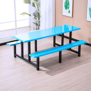 Stainless Steel Dining Table And Bench Set For School Canteen Factory Restaurant Fast Food <b>Establishment</b> - Product Image 1