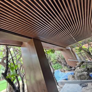 Acoustic tuyến tính bị đình chỉ nhôm baffle Trần Hệ thống chống cháy lưới kim loại cho khách sạn bệnh viện Mall tầng hầm phòng tập thể dục ứng dụng - Product Image 3