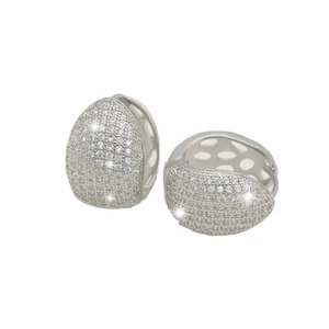 Orecchini a Cerchio Hip Hop con Pavé Scintillante per Uomo e Donna, Gioielli Moda Streetwear - Product Image 5