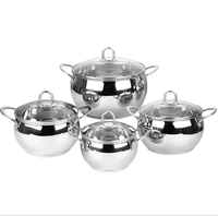 Ensemble de casseroles en acier inoxydable de qualité supérieure, avec poignée en acier inoxydable, personnalisé, élégant et unique, pour la cuisine à domicile