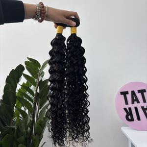 มัดผมมนุษย์แท้100เปอร์เซ็นต์สำหรับผู้หญิงผิวดำผมชาวอินเดียคลื่นน้ำ - Product Image 1