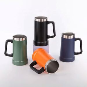Mug isotherme en acier inoxydable 24 oz, facile à nettoyer, qualité alimentaire 304, garde au froid toute la journée, cadeau de la fête des pères pour la plage, ASM33 - Product Image 1