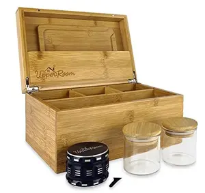 FSC & BSCI Bambus hand gefertigte natürliche Zhongyi Custom ized Pine Painted TIMBER Holz & Bambus Verpackung Hash Stash Box