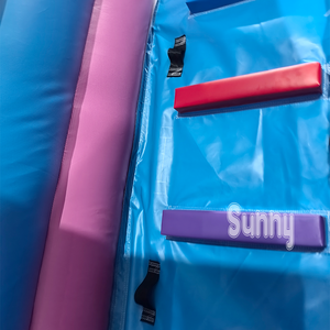 Castillo Inflable Comercial de Juguete con Diseño de Personajes de Dibujos Animados, Castillo Hinchable Azul para Niños con Tobogán y Zona de Salto - Product Image 6