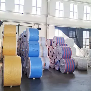 High-Strength PP Woven Fabric Roll Recyclable Laminated Printed for Making 50kg 100kg Empty Sacks