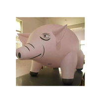 BOYI Gonflable Cochon Mascotte Gonflable Musique Cochon Gonflable Rose Cochon Ballon