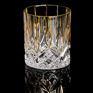 Vasos de Whisky Estilo Antiguo <span class=keywords><strong>con</strong></span> Borde Dorado Hecho a Mano, Juego de Decantador de Whisky y Vino de Lujo, Juego de 7 - Product Image 4