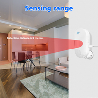 ANGUS Smart Home Automation Kontrol Aplikasi Tuya Sensor Gerak PIR Anti Maling WiFi Daya Ganda dengan Bahan ABS dan Alarm Suara